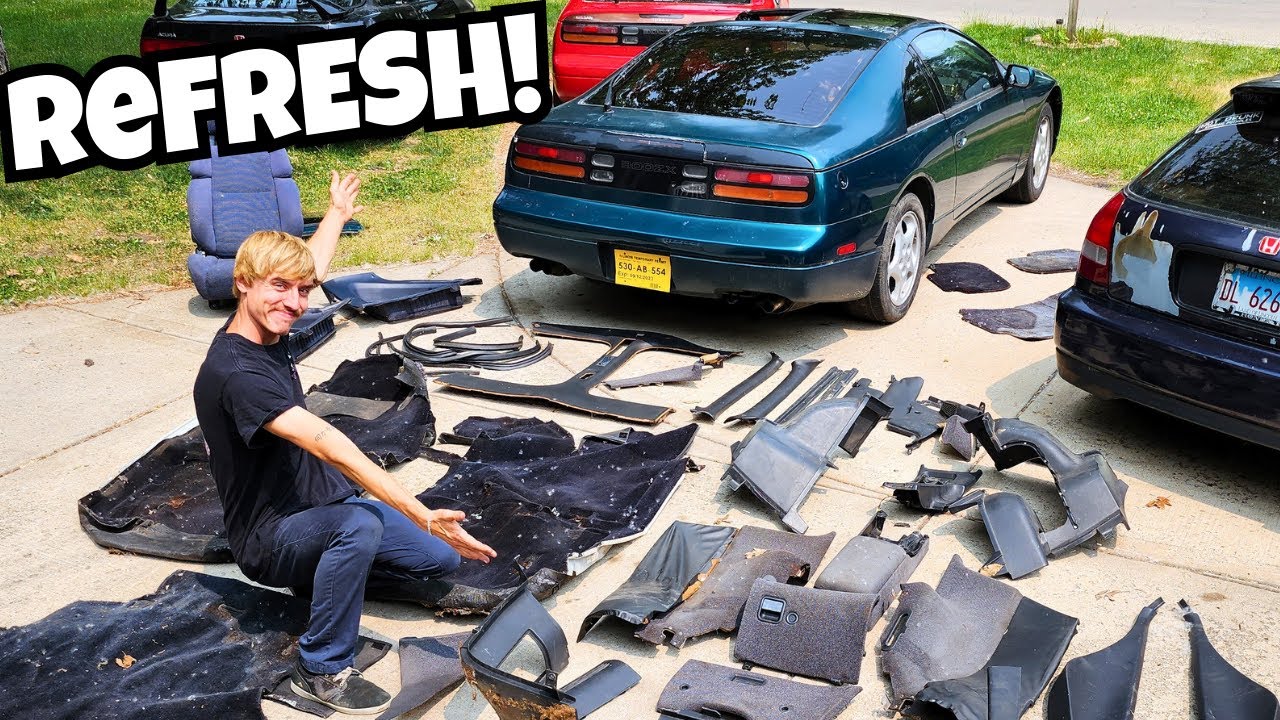 Satisfying Deep Clean on my Project 300zx + Black Interior Install