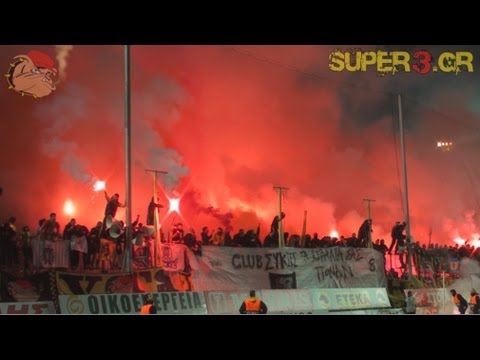 ARIS vs paok 2-2 || EXTREME old style support by ARIS' fans (2013) | SUPER3 Official