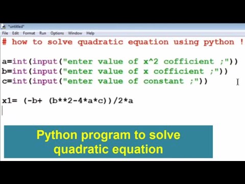 Python program to solve quadratic equation ! Learn python language