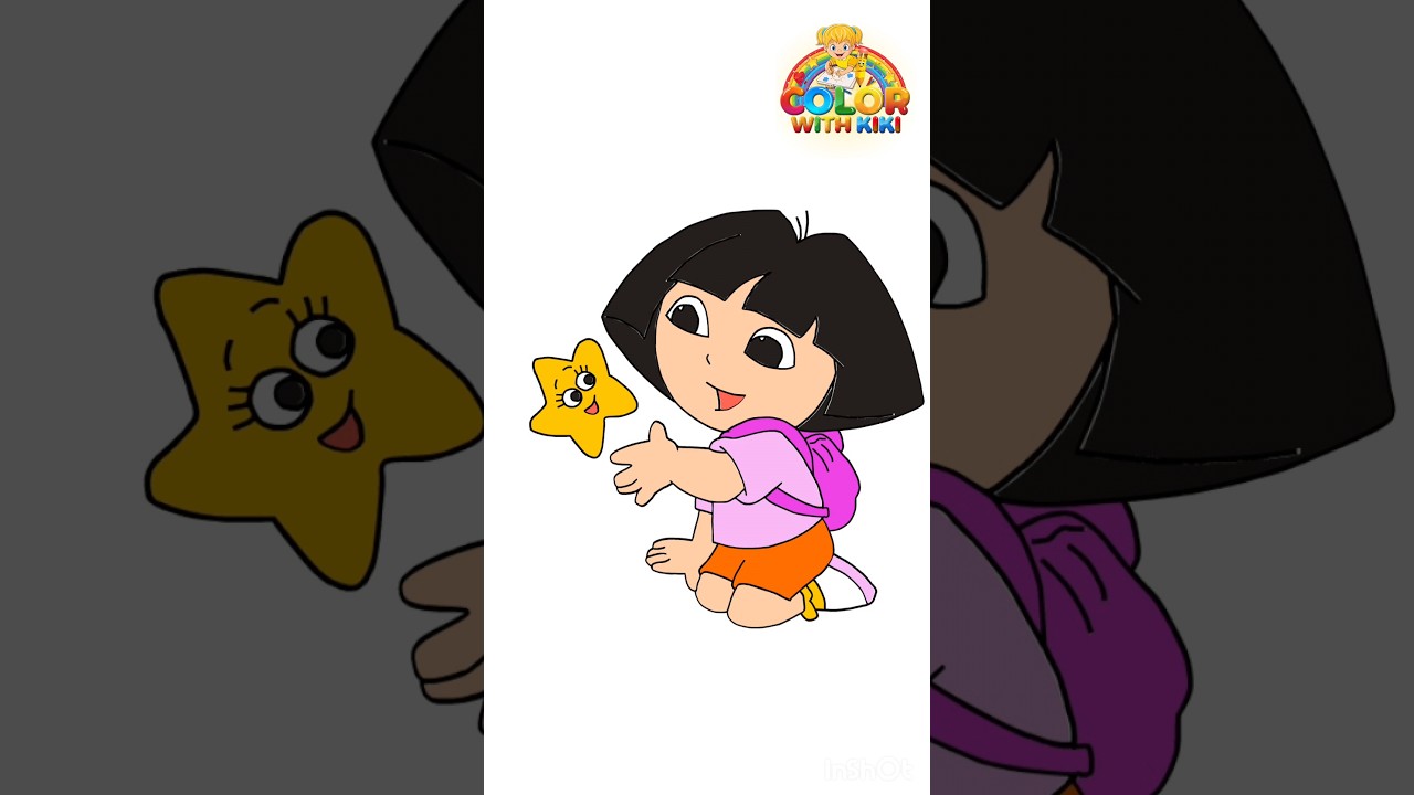 Learn to Draw Dora the Explorer Sketching - Drawing and Coloring Tutorial for Kids