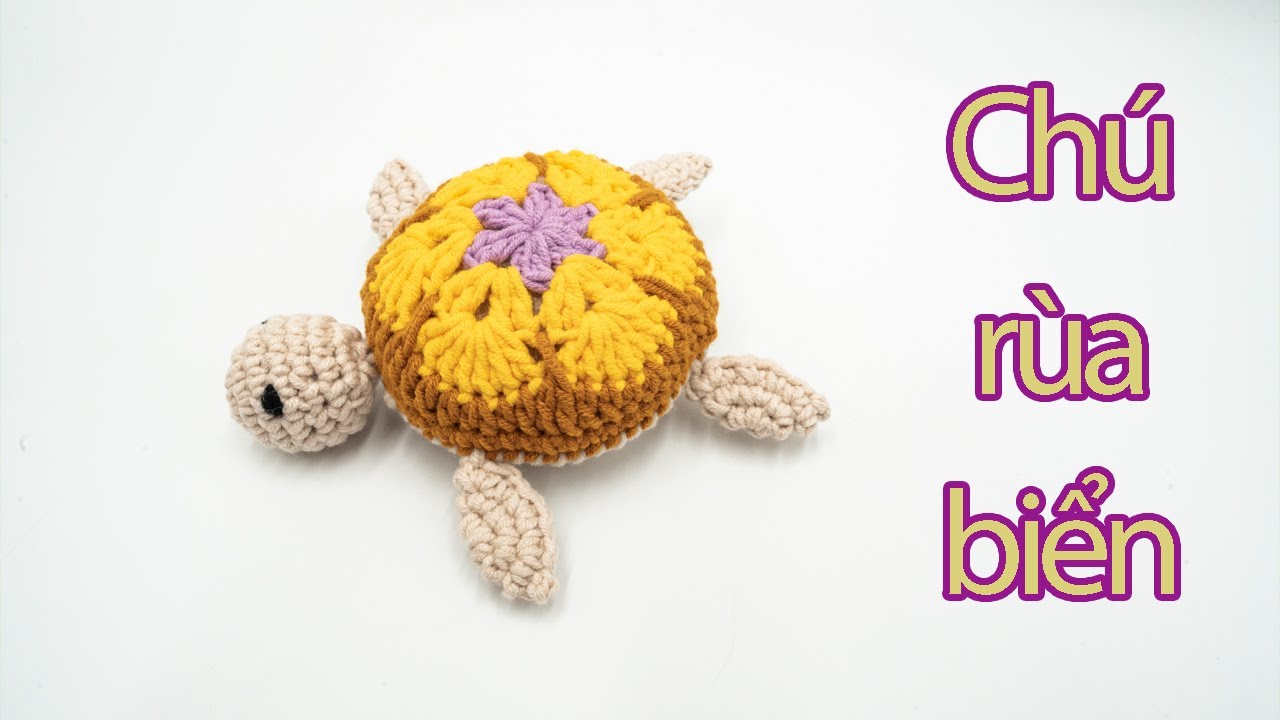Hướng dẫn móc len chú rùa biển mai hoa ngộ nghĩnh | Thuy Linh Decor