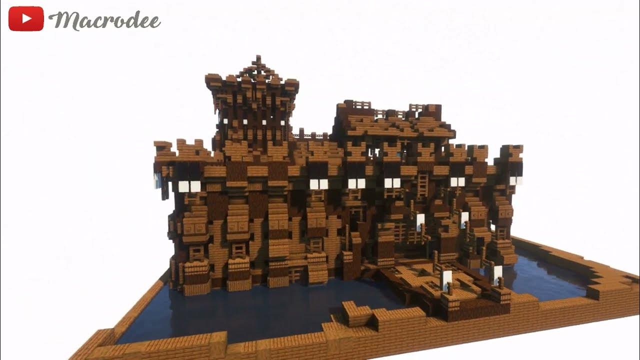 Skyblock Fortress Design [Spruce Wood] YouTube