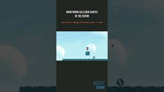 Visible Collision Shapes. Godot Editor gameplay