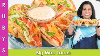 Chicken Big Mac Tacos with Ghar ki Roti Recipe in Urdu Hindi - RKK