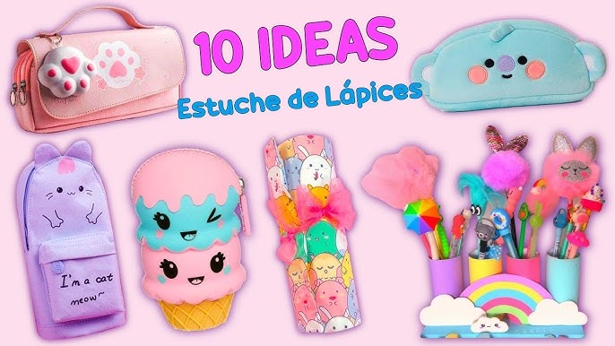 ESTUCHE Casero KAWAII Estilo KIPLING * DIY Maletín Lapicera PUSHEEN Útiles  Escolares REGRESO A CLASE 