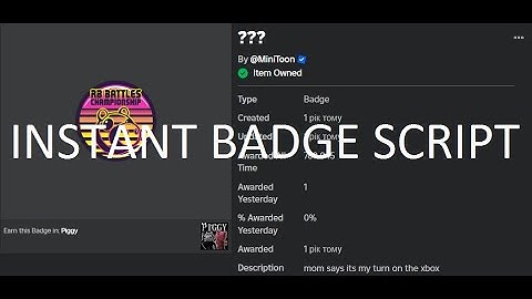 Piggy RB Battles Season 3 instant badge script [Roblox Exploiting] | Credits: @IAmAmity