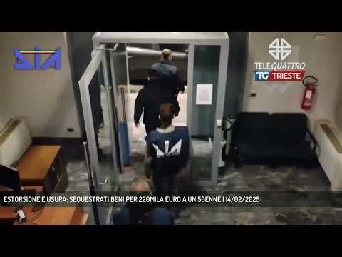 ESTORSIONE E USURA: SEQUESTRATI BENI PER 220MILA EURO A UN 50ENNE | 14/02/2025