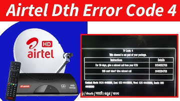 Airtel Dth Tv Code Error 4 Problem Solution // Airtel digital TV error code 4