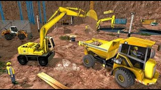 game máy xúc,xe tải,xe khoan khai thác đá quý/Heavy Excavator Simulator  Rock Mining/game wfk screenshot 3