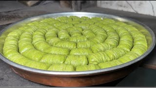 Gaziantep Baklavası Çeşitlerinden &quot;Hamido Fıstık Dolama&quot;