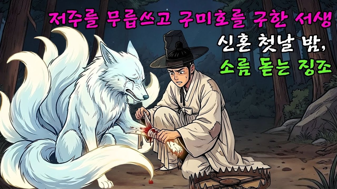 저주를 무릅쓰고 구한 구미호… 가난한 서생이 신혼 첫날 밤 마주한 섬뜩한 징조와 아슬아슬한 생존 | 야담·옛날이야기·민담·전설·설화