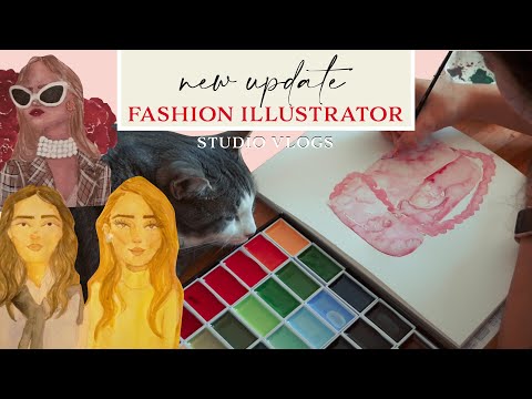 FASHION ILLUSTRATION STUDIO VLOG | NEW UPDATES | MADELEN MOLINA