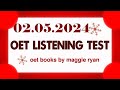 Oet listening test 02052024 maggie ryan oet oetexam oetnursing oetlisteningtest