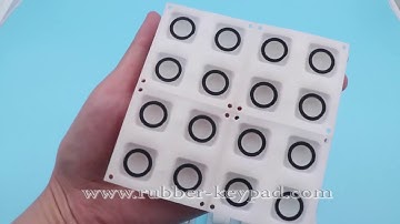 Conductive silicone rubber button/ 4x4 button pad design silicone