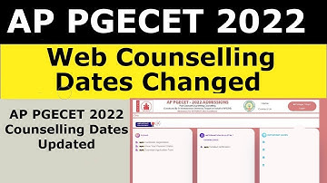 AP PGECET 2022 Counselling Dates Extended | AP PGECET 2022 Counselling Updated Dates | AP PGECET