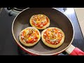 ಓವನ್ ಇಲ್ಲದೆ ಸಾಸ್ ಇಲ್ಲದೆ ಸುಲಭವಾಗಿ  ತವ ಮಿನಿ ಪಿಜ್ಜಾ / Mini Pizza Recipe on Tawa with Homemade Sauce