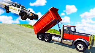 I Tried to Catch a Flying Police Car with a Truck and Everything Went Wrong in BeamNG Multiplayer!