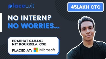 Unable to crack an internship to being hired by Microsoft 45 LPA CTC | Preparation Strategy |