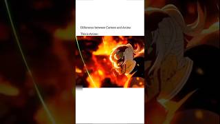 Difference between cartoon and anime #anime #onepiece #demonslayer #shorts #youtubeshorts #4k #luffy
