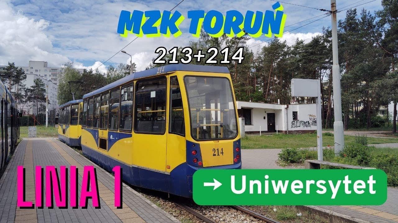 MZK Toruń | Konstal 805Na 213+214 | Linia 1 | Olimpijska P&R - Uniwersytet