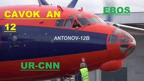 CAVOK Antonov 12  UR-CNN full departure sequence , Ostend Airport