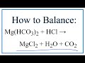 Balancing Chemical Equations Concepts