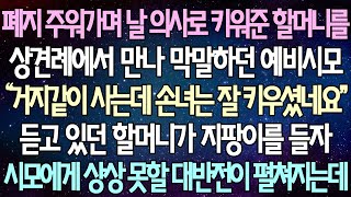 (반전 사연) 폐지 주워가며 날 의사로 키워준 할머니를 상견례에서 만나 막말하던 예비시모 듣고 있던 할머니가 지팡이를 들자시모에게 상상 못할 대반전이 펼쳐지는데 /사이다사연