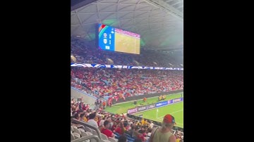 Nama Coach Shin Tae-yong bergemuruh disegala sisi stadion Allianz Arena