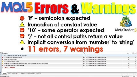 Forex MQL5/MT5 Common Errors & Warnings FIXES for your EXPERT ADVISOR/BOT - PART 100 #howto #forex