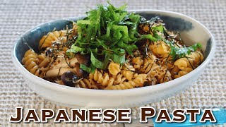 Fusilli with Shirasu and Shimeji Mushrooms (Japanese Pasta Recipe) | OCHIKERON | Create Eat Happy :)