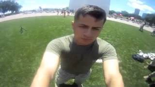 Marines punch, kick, disarm and throw during MCMAP demo - Marine Week St. Louis