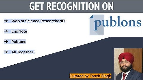 Get Recognition on Publons | Web of Science ResearcherID | EndNote | Publication Metrics |