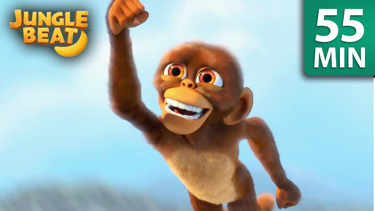 55 Minute Jungle Beat Best Moments Marathon | Munki, Trunk & Friends Fun | Kids Cartoon