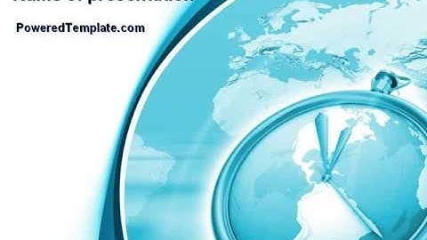 Free Clock Aqua PowerPoint Template by PoweredTemplate.com