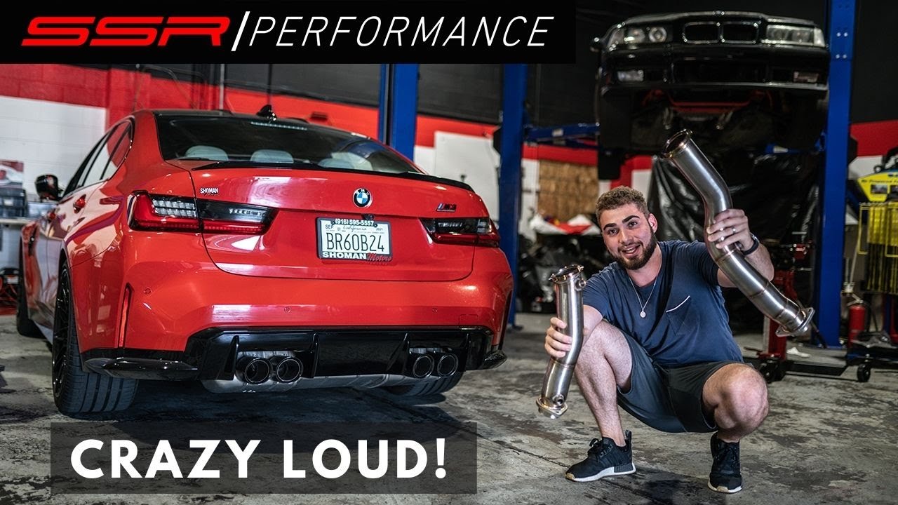 SSR DOWNPIPES ON A G80 M3! INSTALLATION / INSANE SOUND CLIPS!!!