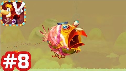 Rayman Fiesta Run - Gameplay Walkthrough - Part 8 (Candy Level 1 - 3 & Level 2 Shooter) iOS/Android