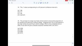 Math 43 Sample Final MC14