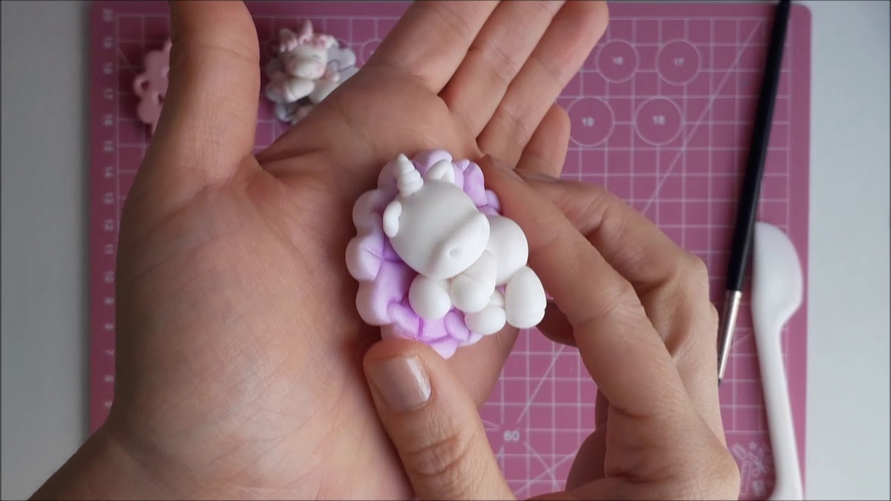 Llavero Unicornio | Porcelana fría | Pasta Flexible