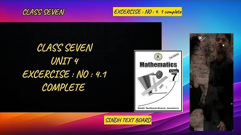 Unit 4 || Exponents | exercise 4.1 | class 7 math | sindh textbook | Excercise no 4.1 complete