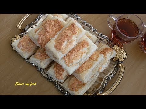 Coconut puff pastry Cookies Recipe - شیرینی‌ زبان نارگیلی
