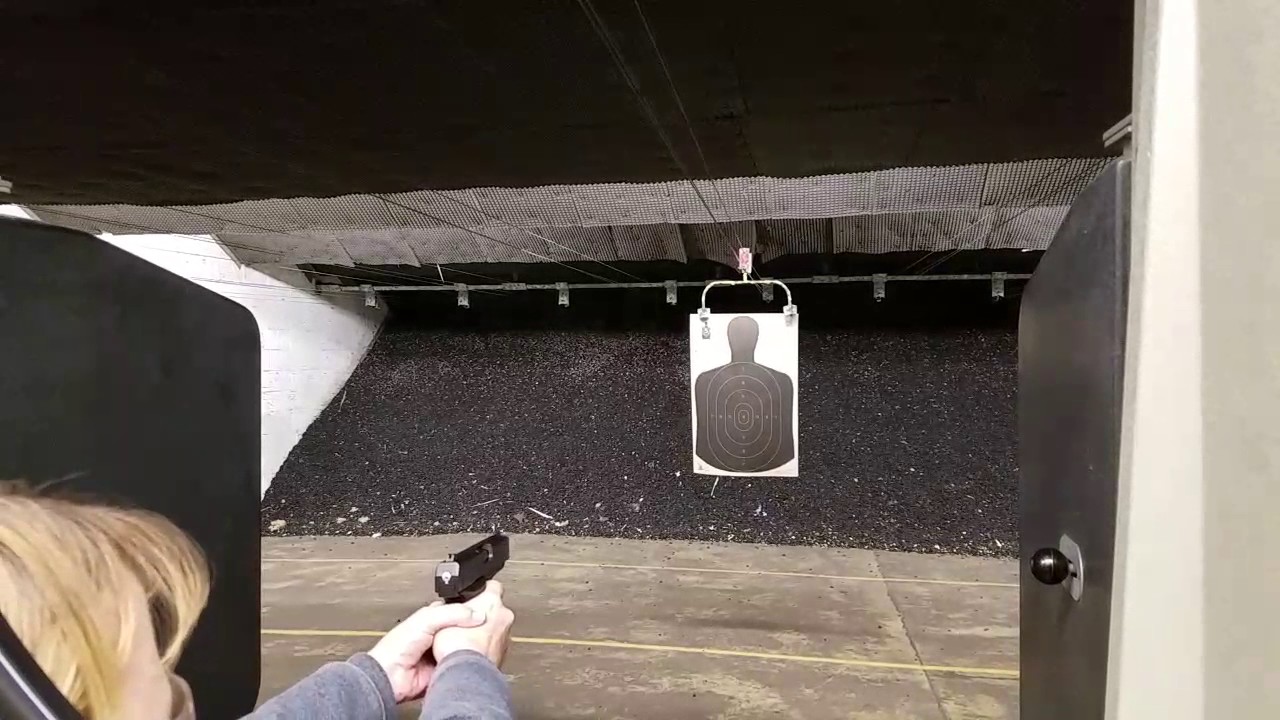 Jolene shooting the Cobra FS 380 slide won't return.