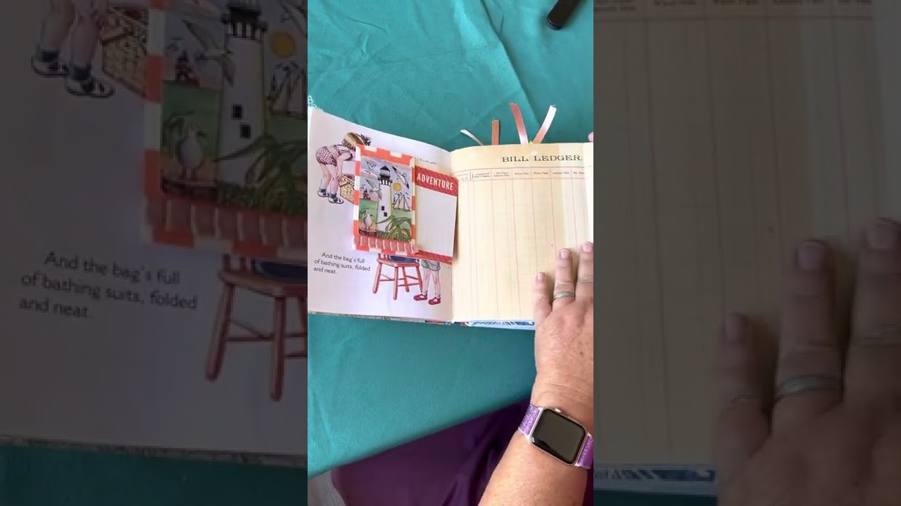 A Day at the Seashore Altered Golden Book Junk Journal