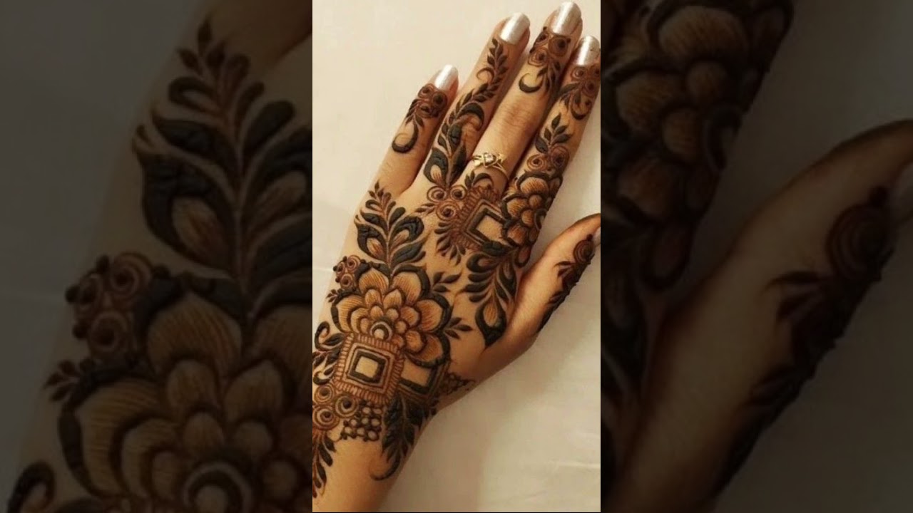 Easy and most beautiful mehndi design for back hand2 photos/ mk mehndi artist 