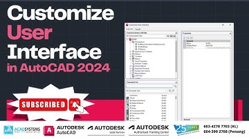 Customize User Interface in AutoCAD 2024
