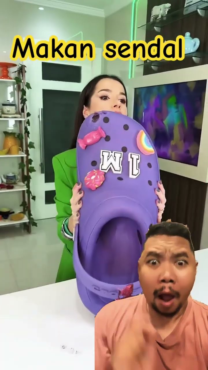 MAKAN SENDAL KUE RAKSASA CANTIK!!!?? #shortsfeed #funny #shorts