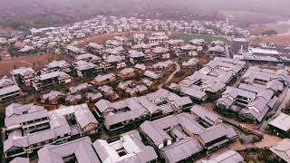 4K 航拍 江苏无锡灵山度假小镇·拈花湾，仿京都，奈良木建筑