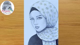 How to draw a Girl with hijab || A Hijab Girl Pencil sketch || Drawing tutorial