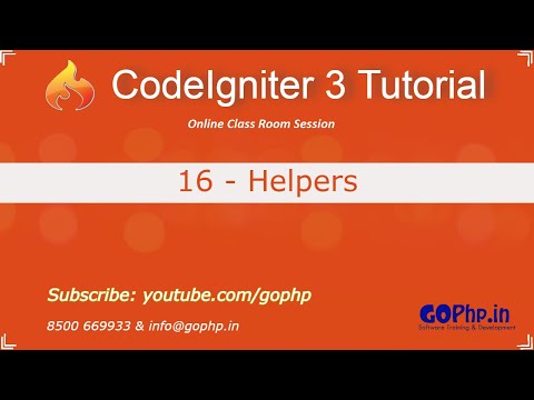 Видео: Codeigniter дээрх хэлбэрийн туслах гэж юу вэ?