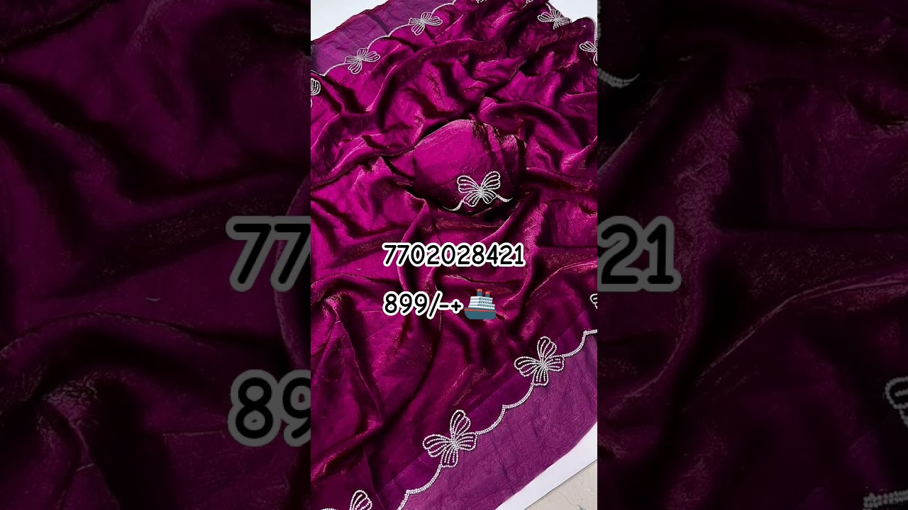 *BUTTERFLY DIAMOND PANEL WORK SAREE*✨ Rich Space Silk Soft & Shiny Fabric  💎 Elegant Gold & Silver 🥈