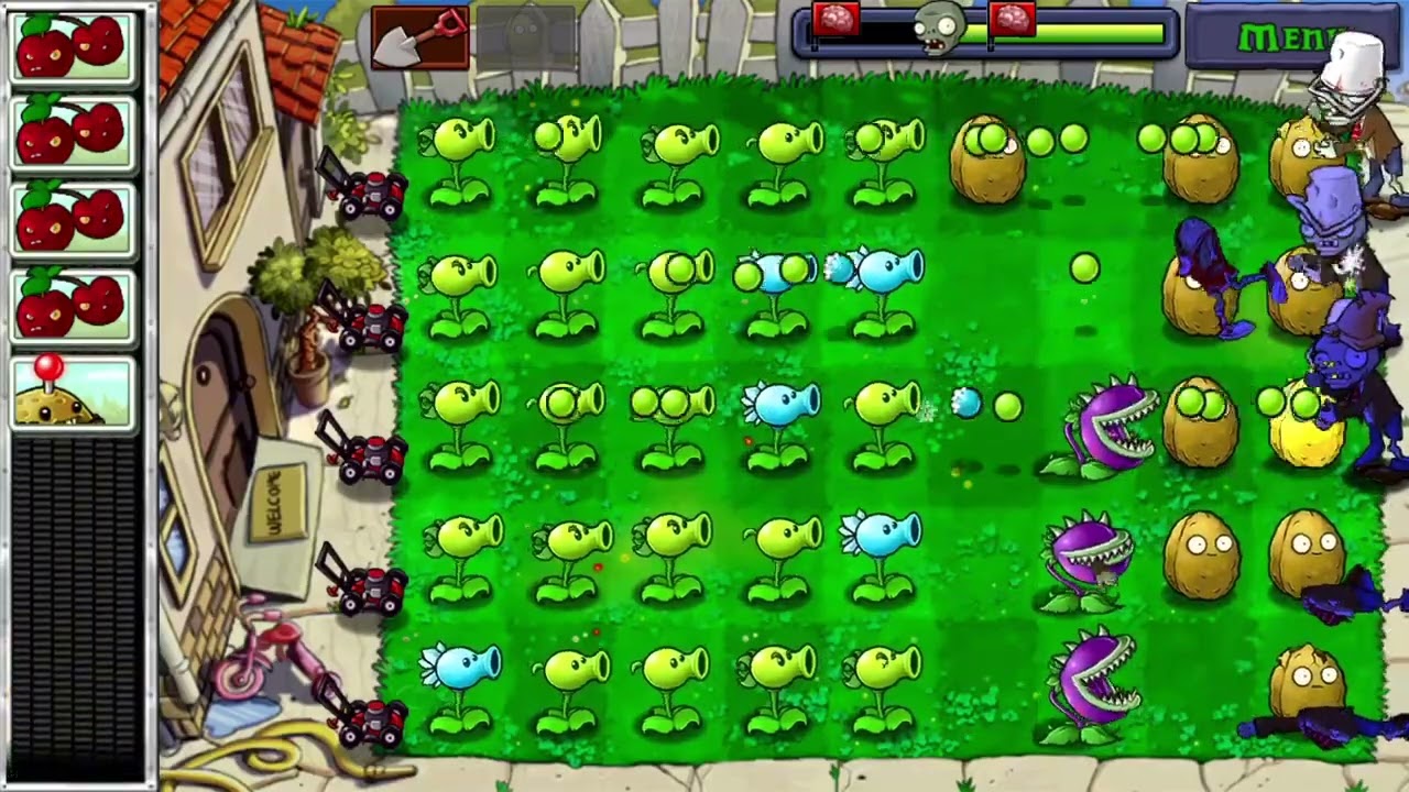 ✅Plants vs Zombies 1 Gameplay español nivel 10 Días